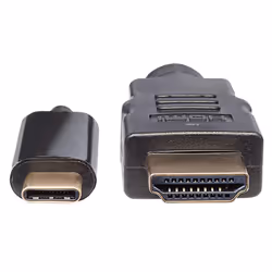 Manhattan 151764 câble vidéo et adaptateur 2 m USB Type-C HDMI Type A (Standard) Noir
