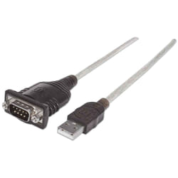 Manhattan 151849 câble Série Noir 1,8 m USB Serial/COM/RS232/DB9