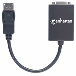 Manhattan 151962 câble vidéo et adaptateur 0,15 m DisplayPort VGA (D-Sub) Noir - Vue supplémentaire 4