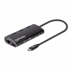 Manhattan 152440, USB Type-C, 100 W, Noir, MicroSD (TransFlash), SD, Aluminium, CE, FCC, RoHS2, WEEE