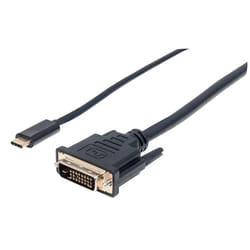 Manhattan 152457 câble vidéo et adaptateur 2 m USB Type-C DVI Noir