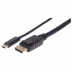 Manhattan 152471, 1 m, USB Type-C, DisplayPort, Mâle, Mâle, Droit