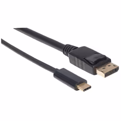 Manhattan 152471 câble vidéo et adaptateur 1 m USB Type-C DisplayPort Noir