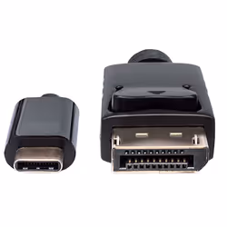 Manhattan 152471 câble vidéo et adaptateur 1 m USB Type-C DisplayPort Noir