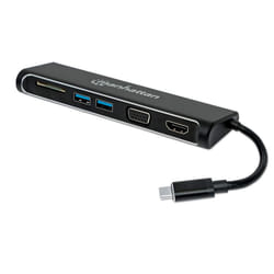 Manhattan 152631 station d'accueil Avec fil USB 3.2 Gen 1 (3.1 Gen 1) Type-C Noir