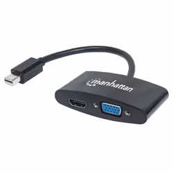 Manhattan 152709, 0,25 m, Mini DisplayPort, HDMI + VGA (D-Sub), Mâle, Femelle, Droit