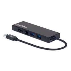 Manhattan 152846, USB Type-A, Noir, Aluminium, CE FCC RoHS2 WEEE, Windows 10, Windows 7, Windows 8.1, 0 - 45 °C