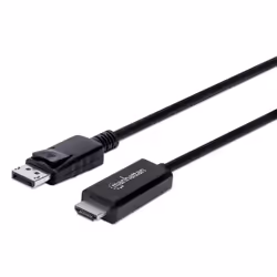 Manhattan 153218, 3 m, DisplayPort, HDMI, Mâle, Mâle, Droit