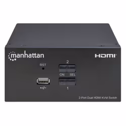 Manhattan 153522 commutateur écran, clavier et souris Noir