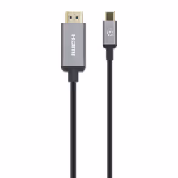 Manhattan 153607 câble vidéo et adaptateur 2 m HDMI Type A (Standard) USB Type-C Noir, Argent - Vue supplémentaire 4