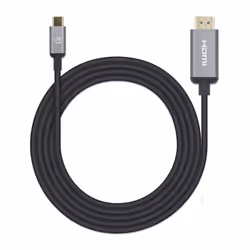 Manhattan 153607 câble vidéo et adaptateur 2 m HDMI Type A (Standard) USB Type-C Noir, Argent - Vue supplémentaire 5