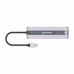 Manhattan 153928 station d'accueil Avec fil USB 3.2 Gen 1 (3.1 Gen 1) Type-C Noir, Argent - Vue supplémentaire 7