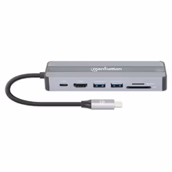 Manhattan 153928 station d'accueil Avec fil USB 3.2 Gen 1 (3.1 Gen 1) Type-C Noir, Argent - Vue supplémentaire 8