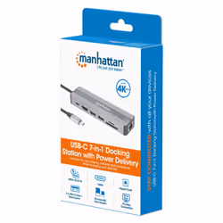 Manhattan 153928 station d'accueil Avec fil USB 3.2 Gen 1 (3.1 Gen 1) Type-C Noir, Argent - Vue supplémentaire 9