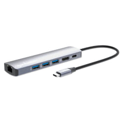 Manhattan 153959 station d'accueil Avec fil USB 3.2 Gen 1 (3.1 Gen 1) Type-C Argent
