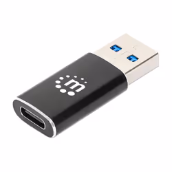 Manhattan 153980, USB A, USB C, Noir