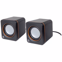 Manhattan 161435, 2.0 canaux, Avec fil, 6 W, 90 - 20000 Hz, 4 Ohm, Noir
