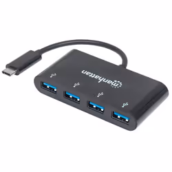 Manhattan 162746, USB 3.2 Gen 1 (3.1 Gen 1) Type-C, USB 3.2 Gen 1 (3.1 Gen 1) Type-A, 5000 Mbit/s, Noir, Acrylonitrile-Butadi ...