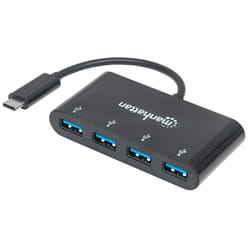 Manhattan 162746 hub & concentrateur USB 3.2 Gen 1 (3.1 Gen 1) Type-C 5000 Mbit/s Noir