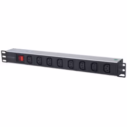 Intellinet 163620, 1U, Noir, Argent, 8 sortie(s) CA, Coupleur C13, 2 m, 110 - 250 V