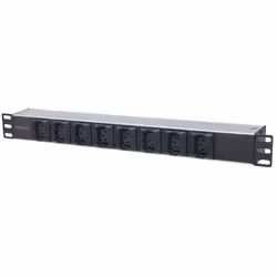 Intellinet 163651, 1U, Noir, Argent, 8 sortie(s) CA, Coupleur C13, IEC320 C14, 2 m