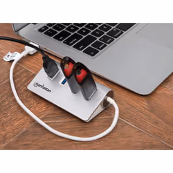 Manhattan 163767 hub & concentrateur USB 3.2 Gen 1 (3.1 Gen 1) Type-A 5000 Mbit/s Aluminium, Blanc - Vue supplémentaire 5