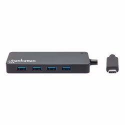 Manhattan 164924 hub & concentrateur USB 3.2 Gen 1 (3.1 Gen 1) Type-C 5000 Mbit/s Noir