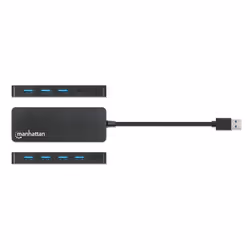 Manhattan 168403 hub & concentrateur USB 3.2 Gen 1 (3.1 Gen 1) Type-A 5000 Mbit/s Noir - Vue supplémentaire 6