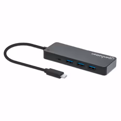 Manhattan 168410 hub & concentrateur USB Type-C 5000 Mbit/s Noir