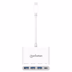 Manhattan 168434 hub & concentrateur USB 3.2 Gen 1 (3.1 Gen 1) Type-C 5000 Mbit/s Blanc - Vue supplémentaire 4