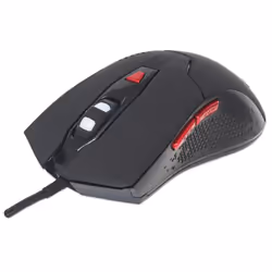Manhattan 176071, Ambidextre, Optique, USB Type-A, 2400 DPI, Noir