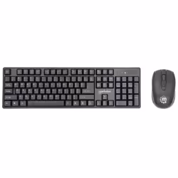 Manhattan 179492, Taille réelle (100 %), RF sans fil, QWERTY, Noir, Souris incluse
