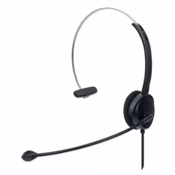Manhattan 179867, Avec fil, Bureau/Centre d'appels, 20 - 20000 Hz, 180 g, Casque, Noir