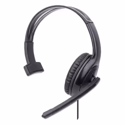 Manhattan 179874, Avec fil, Bureau/Centre d'appels, 20 - 20000 Hz, 250 g, Casque, Noir