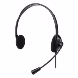 Manhattan 179898, Avec fil, Bureau/Centre d'appels, 71 g, Casque, Noir