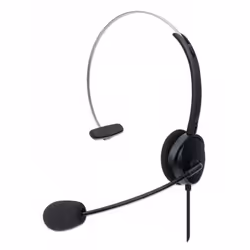 Manhattan 180498, Avec fil, 20 - 20000 Hz, Bureau/Centre d'appels, 69 g, Casque, Noir