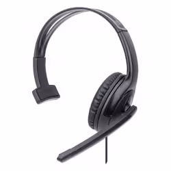 Manhattan 180504, Avec fil, Bureau/Centre d'appels, 20 - 20000 Hz, 116 g, Casque, Noir