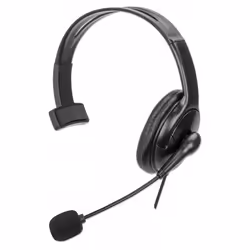Manhattan 180849, Avec fil, 20 - 20000 Hz, Bureau/Centre d'appels, 144 g, Casque, Noir