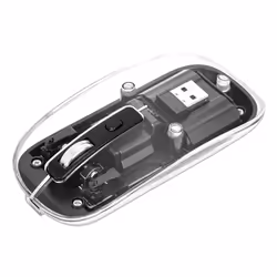 Manhattan 190268, Ambidextre, Optique, RF sans fil, 1600 DPI, Noir, Transparent