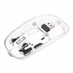 Manhattan 190275, Ambidextre, Optique, RF sans fil, 1600 DPI, Transparent, Blanc
