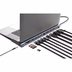 Manhattan 190305 station d'accueil Avec fil USB 3.2 Gen 1 (3.1 Gen 1) Type-C Argent