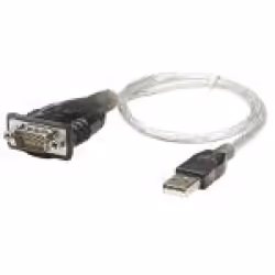 Manhattan 205146, Gris, 0,45 m, USB A, Serial/COM/RS232/DB9, Mâle, Mâle
