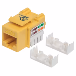 Intellinet 210133, Plat, Jaune, RJ-45, Femelle, 22/26, Cat5e