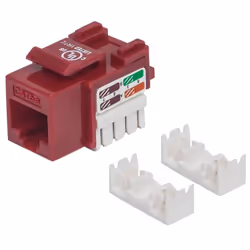 Intellinet 210478, Plat, Rouge, RJ-45, Femelle, 22/26, Cat5e