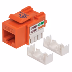 Intellinet 210577, Plat, Orange, RJ-45, Femelle, 22/26, Cat5e
