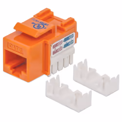 Intellinet 210775, Plat, Orange, RJ-45, Femelle, 22/26, Cat6