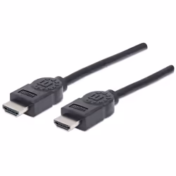 Manhattan 306119, 1,8 m, HDMI Type A (Standard), HDMI Type A (Standard), Compatibilité 3D, 10,2 Gbit/s, Noir