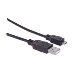 Manhattan 307178 câble USB 1,8 m USB 2.0 USB A Micro-USB B Noir