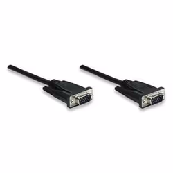 Manhattan HD15 M/M, 1.8m, 1,8 m, VGA (D-Sub), VGA (D-Sub), Noir, Nickel, Mâle/Mâle