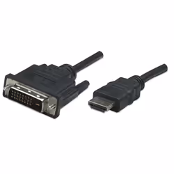 Manhattan 322782, 1 m, HDMI Type A (Standard), DVI-D, Mâle, Mâle, Droit